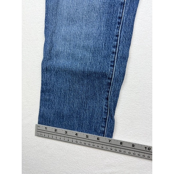 MADEWELL The Slim Boy Jeans Size 27 Womens Stone Wash, raw hem heavyweight denim - Picture 9 of 9